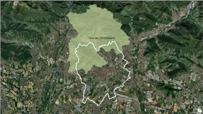 Cartografia dei confini di Bergamo città e Parco dei Colli